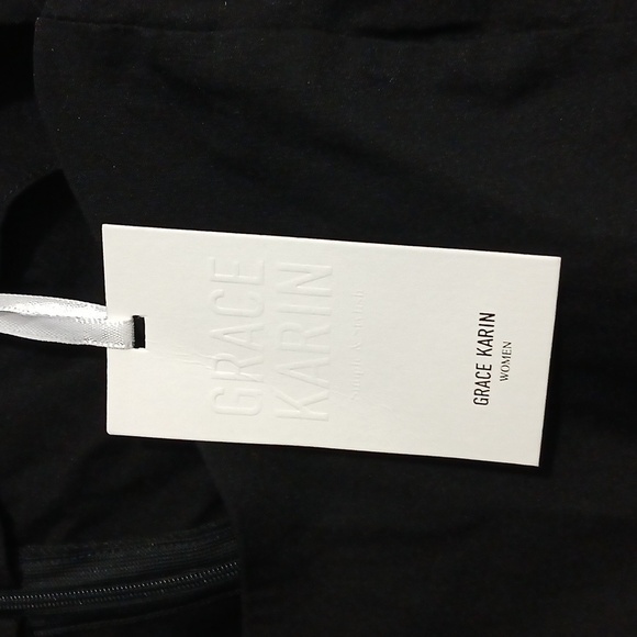 NWT Grace Karin Black Pencil Dress 2X NYE Party Cocktail Bodycon LBD - Picture 7 of 8